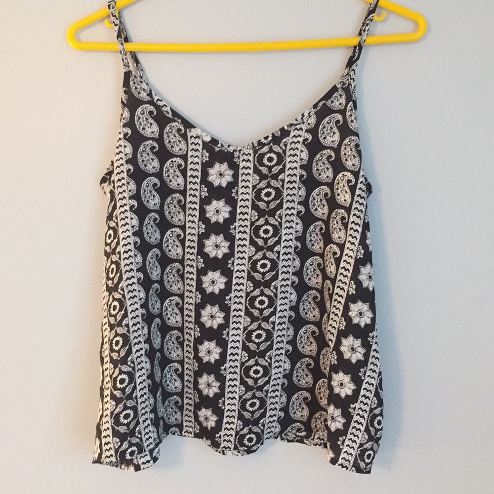 Black and White Hollister Tank Top